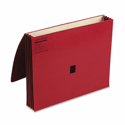 WLJ7194R ColorLife Three Inch Expansion Wallets with Velcro Gripper, Letter, Red By WILSON JONES CO.