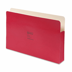 WLJ74R ColorLife 3 1/2 Inch Expansion File Pocket, Straight Tab, Legal, Red, 25/Box By WILSON JONES CO.