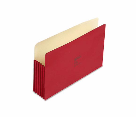 WLJ76R ColorLife 5 1/4 Inch Expansion File Pocket, Straight Tab, Legal, Red, 10/Box By WILSON JONES CO.