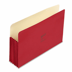 WLJ76R ColorLife 5 1/4 Inch Expansion File Pocket, Straight Tab, Legal, Red, 10/Box By WILSON JONES CO.