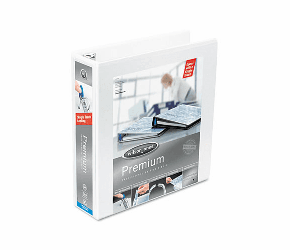 WLJ86620 Professional Plus No-Gap D-Rings Vinyl View Binder, 2" Capacity, White By WILSON JONES CO.