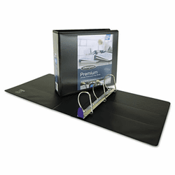 WLJ86641 Professional Plus No-Gap D-Rings Vinyl View Binder, 4" Capacity, Black By WILSON JONES CO.