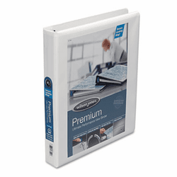 WLJ87902 Premium Single-Touch Locking Round Ring View Binder, 1" Capacity, White By WILSON JONES CO.