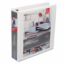 WLJ87908 Premium Single-Touch Locking Round Ring View Binder, 2" Capacity, White By WILSON JONES CO.