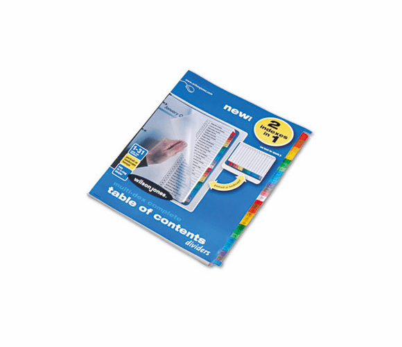 WLJ90103 Multi-Dex Index Assorted Color 31-Tab, 1-31, Letter, 31/Set By WILSON JONES CO.