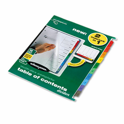 WLJ91003 Multi-Dex Index Assorted Color 10-Tab, Labeled 1-10, Letter, 10/Set By WILSON JONES CO.