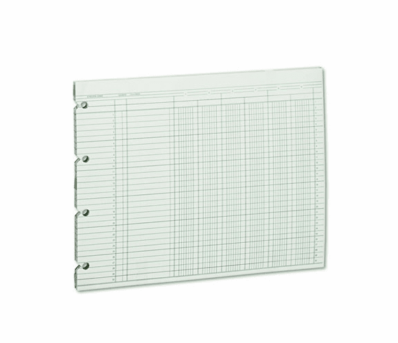 WLJG106 Accounting Sheets, Six Column, 9-1/4 x 11-7/8, 100 Loose Sheets/Pack, Green By WILSON JONES CO.
