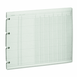 WLJG108 Accounting Sheets, Eight Column, 9-1/4 x 11-7/8, 100 Loose Sheets/Pack, Green By WILSON JONES CO.