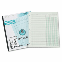 WLJG7203A Accounting Pad, Three Eight-Unit Columns, 8-1/2 x 11, 50-Sheet Pad By WILSON JONES CO.