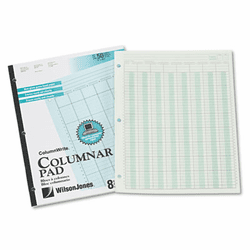 WLJG7208A Accounting Pad, Eight Six-Unit Columns, 8-1/2 x 11, 50-Sheet Pad By WILSON JONES CO.