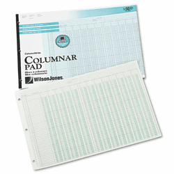 WLJG7213A Accounting Pad, 13 Eight-Unit Columns, 11 x 16 3/8, 50-Sheet Pad By WILSON JONES CO.
