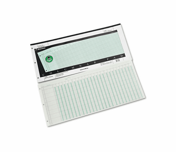 WLJG7225A Accounting Pad, 25 Six-Unit Columns, 11 x 24 1/4, 50-Sheet Pad By WILSON JONES CO.