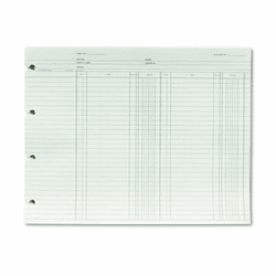 WLJGN2B Accounting, 9-1/4 x 11-7/8, 100 Loose Sheets/Pack By WILSON JONES CO.