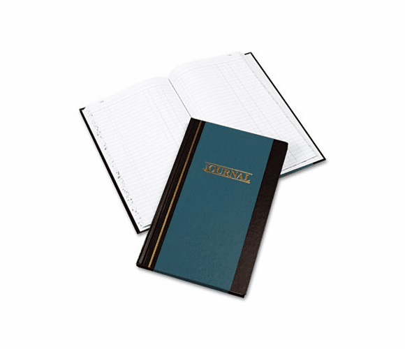 WLJS30015J Journal Book, Two-Column, Blue Hardcover, 150 Pages, 11 3/4 x 7 1/4 By WILSON JONES CO.