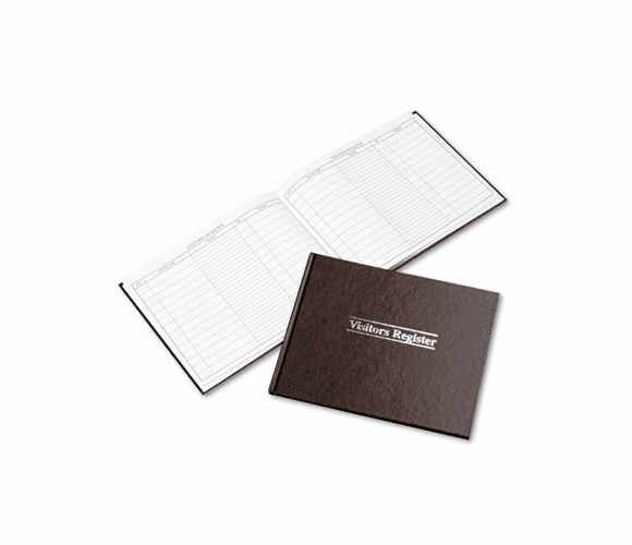 WLJS490 Visitor Register Book, Red Hardcover, 112 Pages, 8 1/2 x 11 1/2 By WILSON JONES CO.