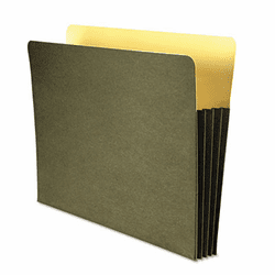 WLJWCC68RG Recycled File Pocket, Straight Cut, Letter, 3 1/2 Inch Expansion, Green By WILSON JONES CO.