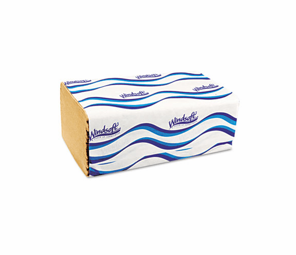 WNS106 Embossed 1-Fold Paper Towels, 9 9/20 x 9, Natural, 250/Pack, 16/Carton By WINDSOFT