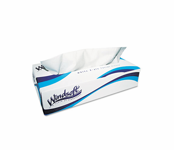 WNS2360 Facial Tissue in Pop-Up Box, 100/Box, 30 Boxes/Carton By WINDSOFT