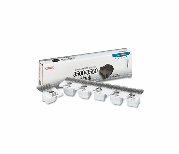 XER108R00672 108R00672 Solid Ink Stick, 1,000 Page-Yield, 6/Box, Black By XEROX CORP.