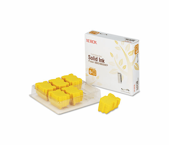 XER108R00748 108R00748 High-Yield Solid Ink Stick, 2333 Page-Yield, 6/Box, Yellow By XEROX CORP.
