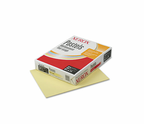 XER3R11053 Multipurpose Pastel Colored Paper, 20-lb, Letter, Yellow, 500 Sheets/Ream By XEROX CORP.