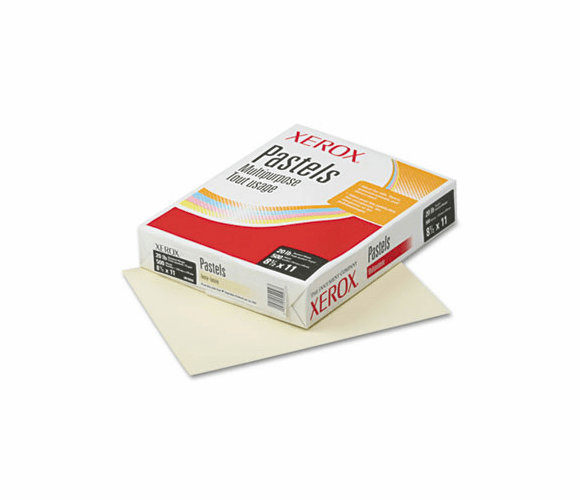 XER3R11056 Multipurpose Pastel Colored Paper, 20-lb, Letter, Ivory, 500 Sheets/Ream By XEROX CORP.
