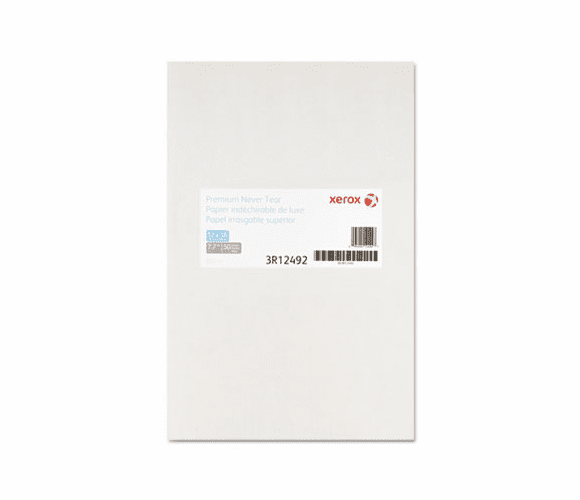 XER3R12492 Polyester Paper, 12 x 18, 7.7 mil, White, 50/Box By XEROX CORP.