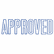 XST1008 Title Message Stamp, APPROVED, Pre-Inked/Re-Inkable, Blue By SHACHIHATA INC. U.S.A.