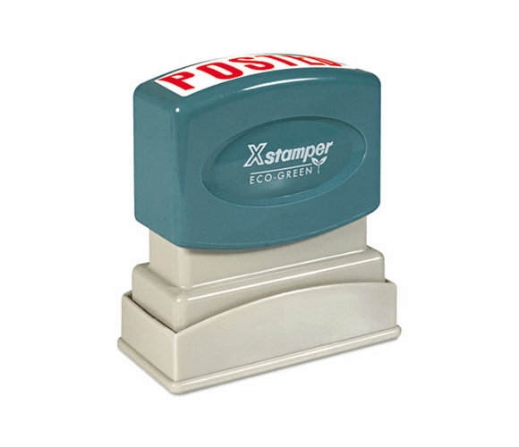 XST1047 Pre-Inked Stamp, POSTED, Red By SHACHIHATA INC. U.S.A.