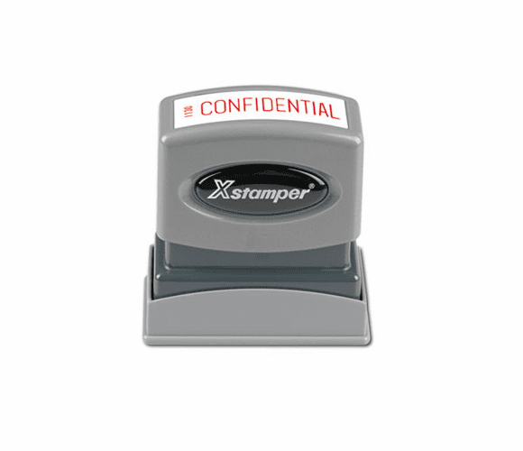 XST1130 Title Message Stamp, CONFIDENTIAL, Pre-Inked/Re-Inkable, Red By SHACHIHATA INC. U.S.A.