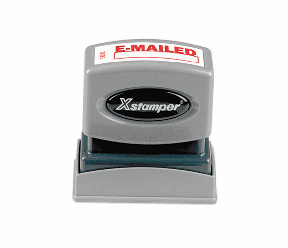 XST1650 Title Message Stamp, E-MAILED, Pre-Inked/Re-Inkable, Red By SHACHIHATA INC. U.S.A.