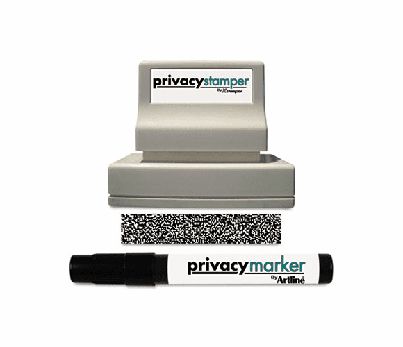 XST35303 Secure Stamp S18 with Marker, 15/16 x 2 13/16, Black By SHACHIHATA INC. U.S.A.