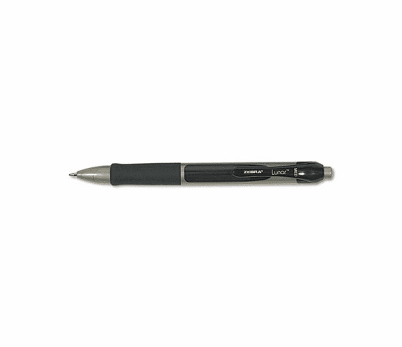ZEB21410 Lunar Wide Barrel Ballpoint Retractable Pen, Black Ink, Medium, Dozen By ZEBRA PEN CORP.
