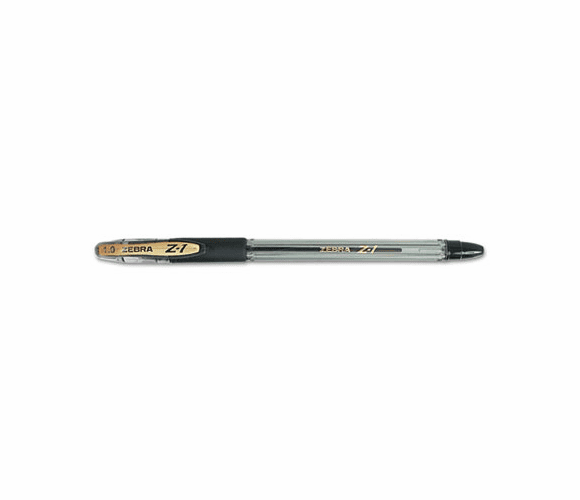 ZEB23810 Z-1 Ballpoint Stick Pen, Black Ink, Medium, Dozen By ZEBRA PEN CORP.