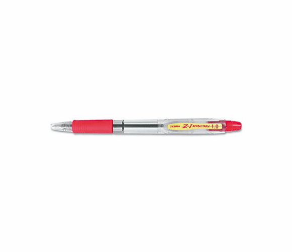 ZEB24830 Z-1 Ballpoint Retractable Pen, Red Ink, Medium, Dozen By ZEBRA PEN CORP.