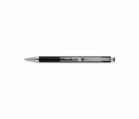 ZEB27510 301A Retractable Ballpoint, 0.7 mm, Black Ink, Gunmetal Gray Barrel, Dozen By ZEBRA PEN CORP.