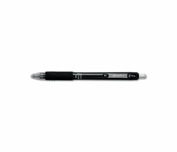 ZEB42410 Z-Grip Roller Ball Retractable Gel Pen, Black Ink. Medium, Dozen By ZEBRA PEN CORP.