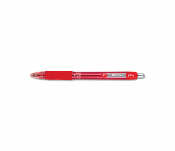 ZEB42430 Z-Grip Roller Ball Retractable Gel Pen, Red Ink, Medium, Dozen By ZEBRA PEN CORP.