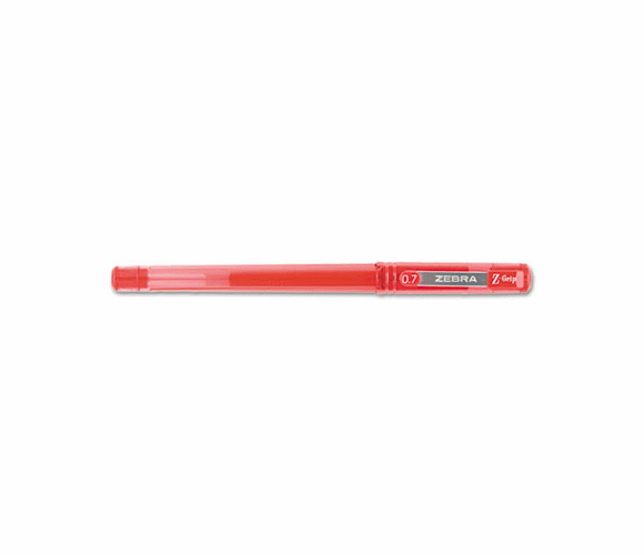 ZEB42530 Z-Grip Roller Ball Stick Gel Pen, Red Ink, Medium, Dozen By ZEBRA PEN CORP.