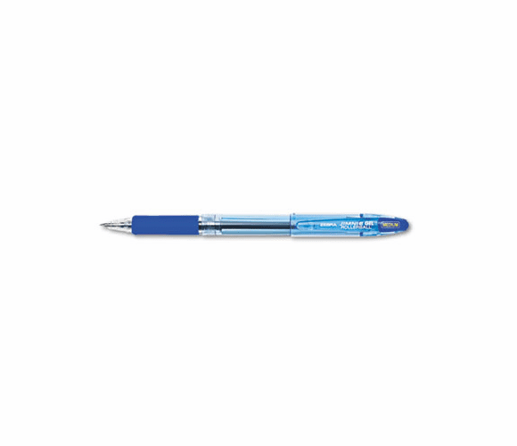 ZEB44120 Jimnie Roller Ball Stick Gel Pen, Blue Ink, Medium, Dozen By ZEBRA PEN CORP.