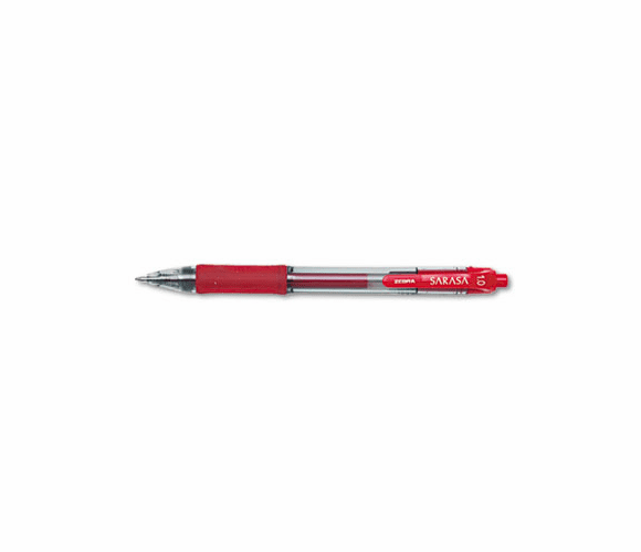 ZEB46630 Sarasa Roller Ball Retractable Gel Pen, Red Ink, Bold, Dozen By ZEBRA PEN CORP.
