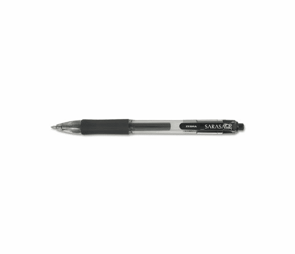 ZEB46810 Sarasa Roller Ball Retractable Gel Pen, Black Ink, Medium, Dozen By ZEBRA PEN CORP.