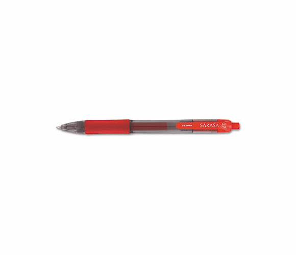 ZEB46830 Sarasa Roller Ball Retractable Gel Pen, Red Ink, Medium, Dozen By ZEBRA PEN CORP.