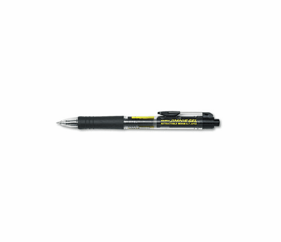 ZEB47010 Jimnie Roller Ball Retractable Gel Pen, Black Ink, Medium, Dozen By ZEBRA PEN CORP.