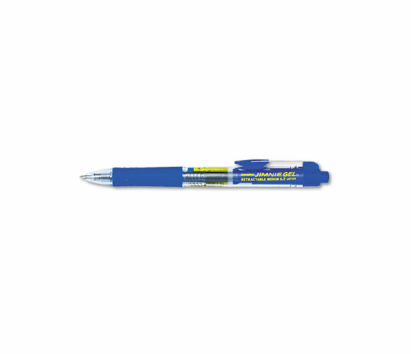 ZEB47020 Jimnie Roller Ball Retractable Gel Pen, Blue Ink, Medium, Dozen By ZEBRA PEN CORP.