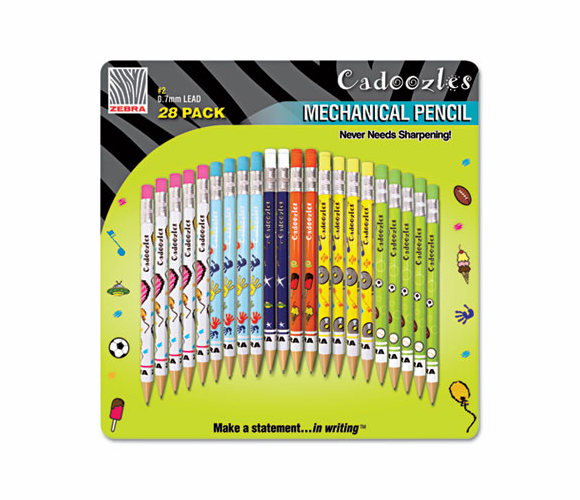 ZEB51291 Cadoozles Mechanical Pencil, Assorted Barrels, 0.7 mm, 28 per Pack By ZEBRA PEN CORP.