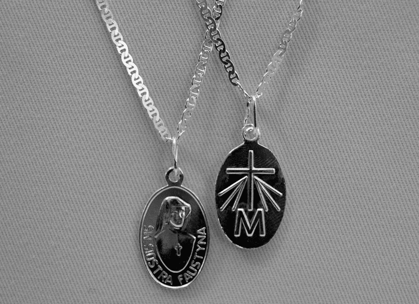 Saint Faustina Sterling Silver Medal - The Sisters of Our Lady of Mercy