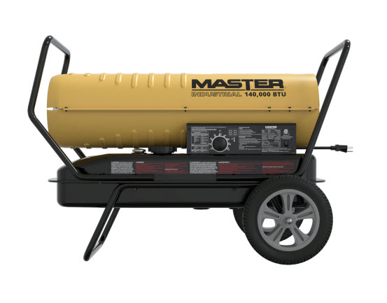 Master Industrial 140,000 BTU Kerosene Diesel Forced Air Heater with  Thermostat - 140TMHD-KFA