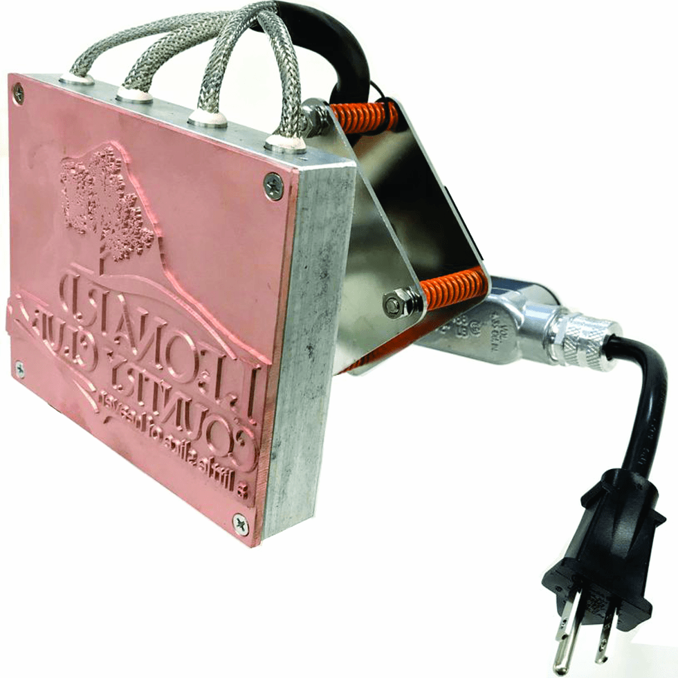 Branding Iron Press Drill Press Mounted Hot Iron Stamp