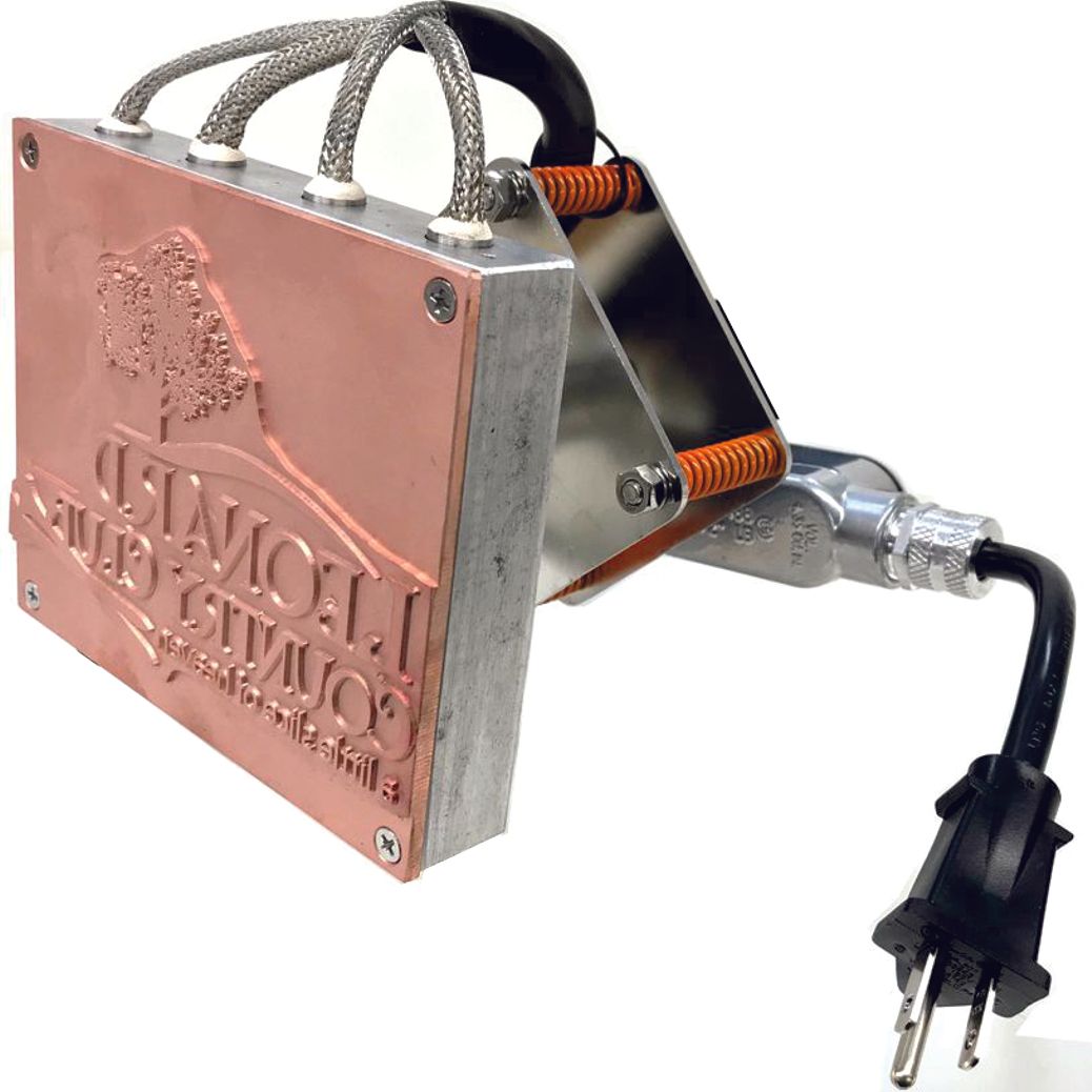 Branding Iron Press Drill Press Mounted Hot Iron Stamp